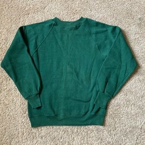 Vintage 70’s raglan sweater crewneck green womens small/medium fit